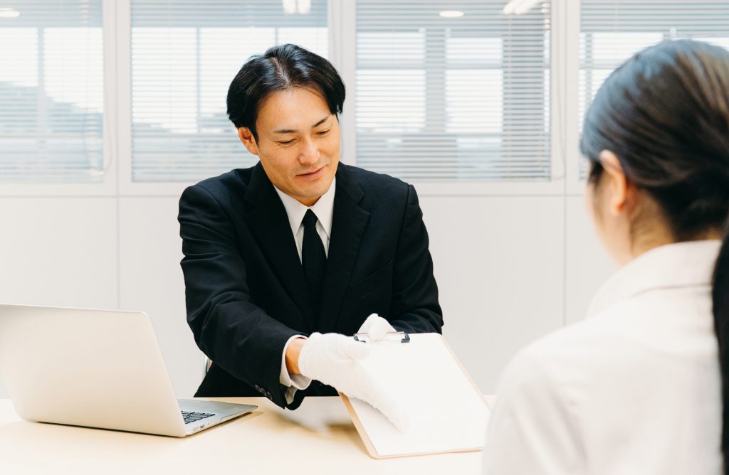 買取している様子